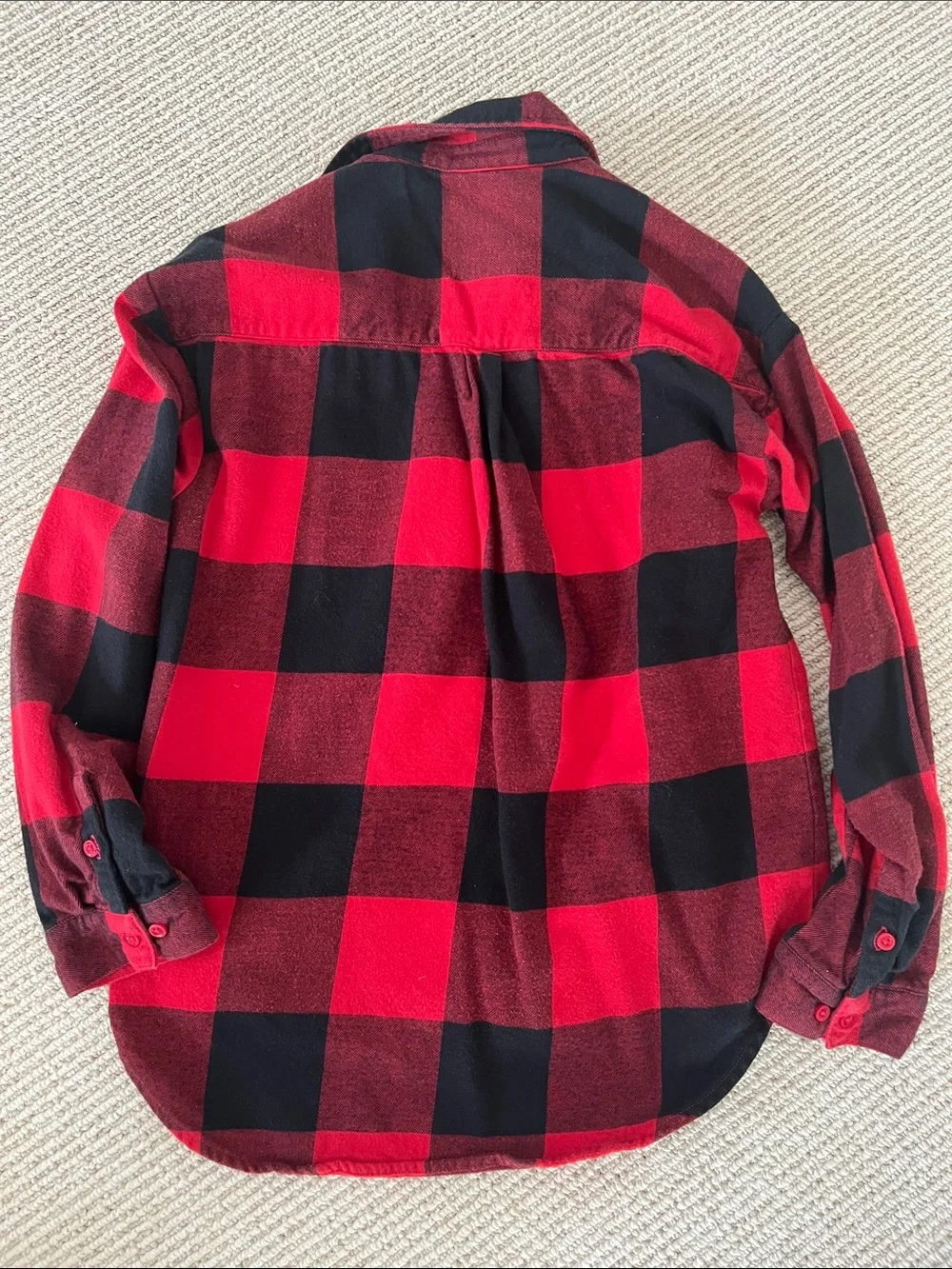 GAP Kids Red & Black Buffalo Plaid Button-Down Shirt
